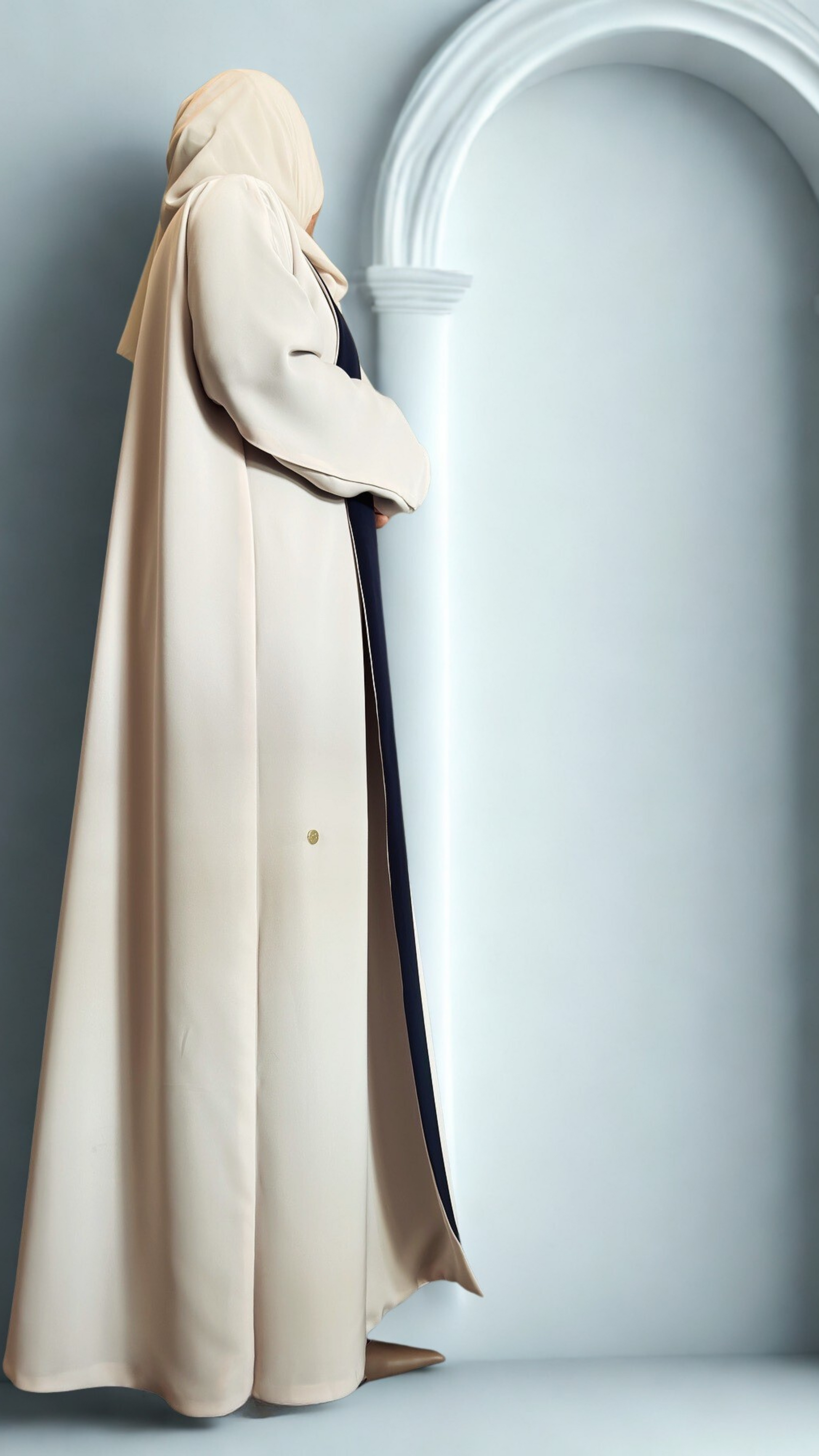 Haya reversible abaya styled for Eid and Taraweeh - elegant modest Islamic wear Michigan