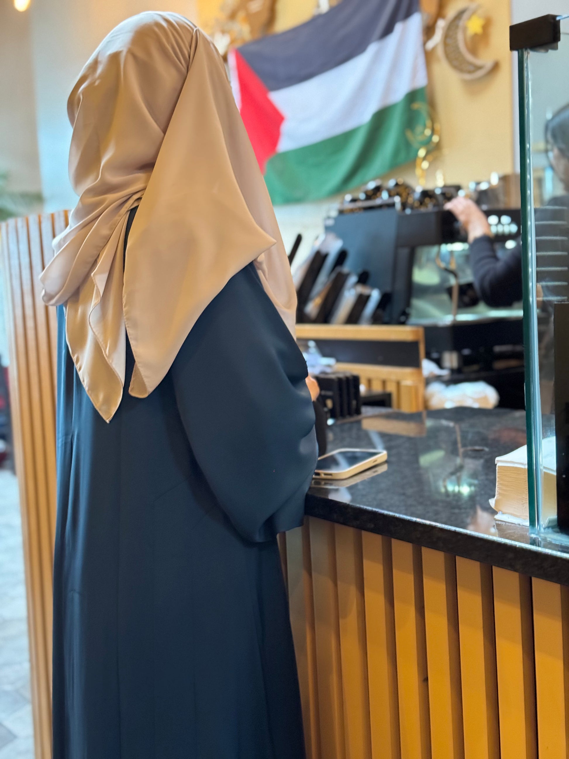 Ocean Velvet Abaya - Luxurious Teal Modest Dress | Hamzadot