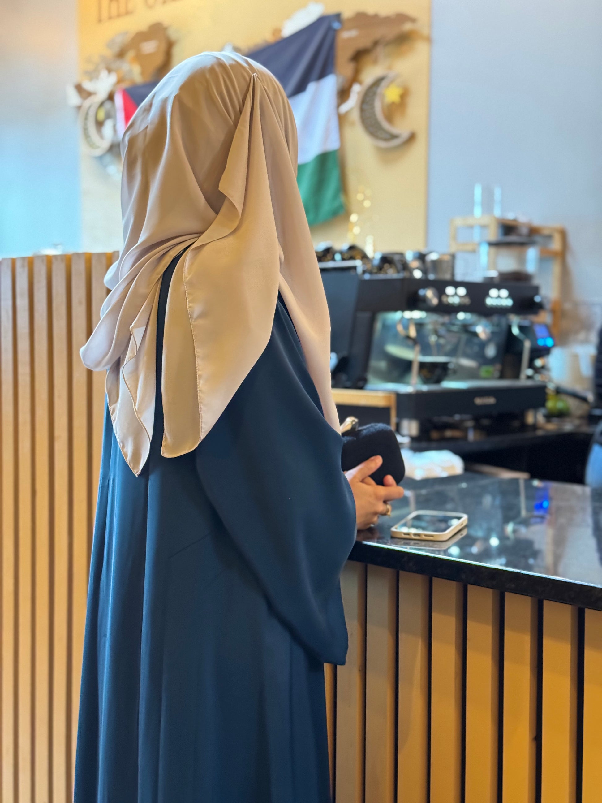 Ocean Velvet Abaya - Luxurious Teal Modest Dress | Hamzadot