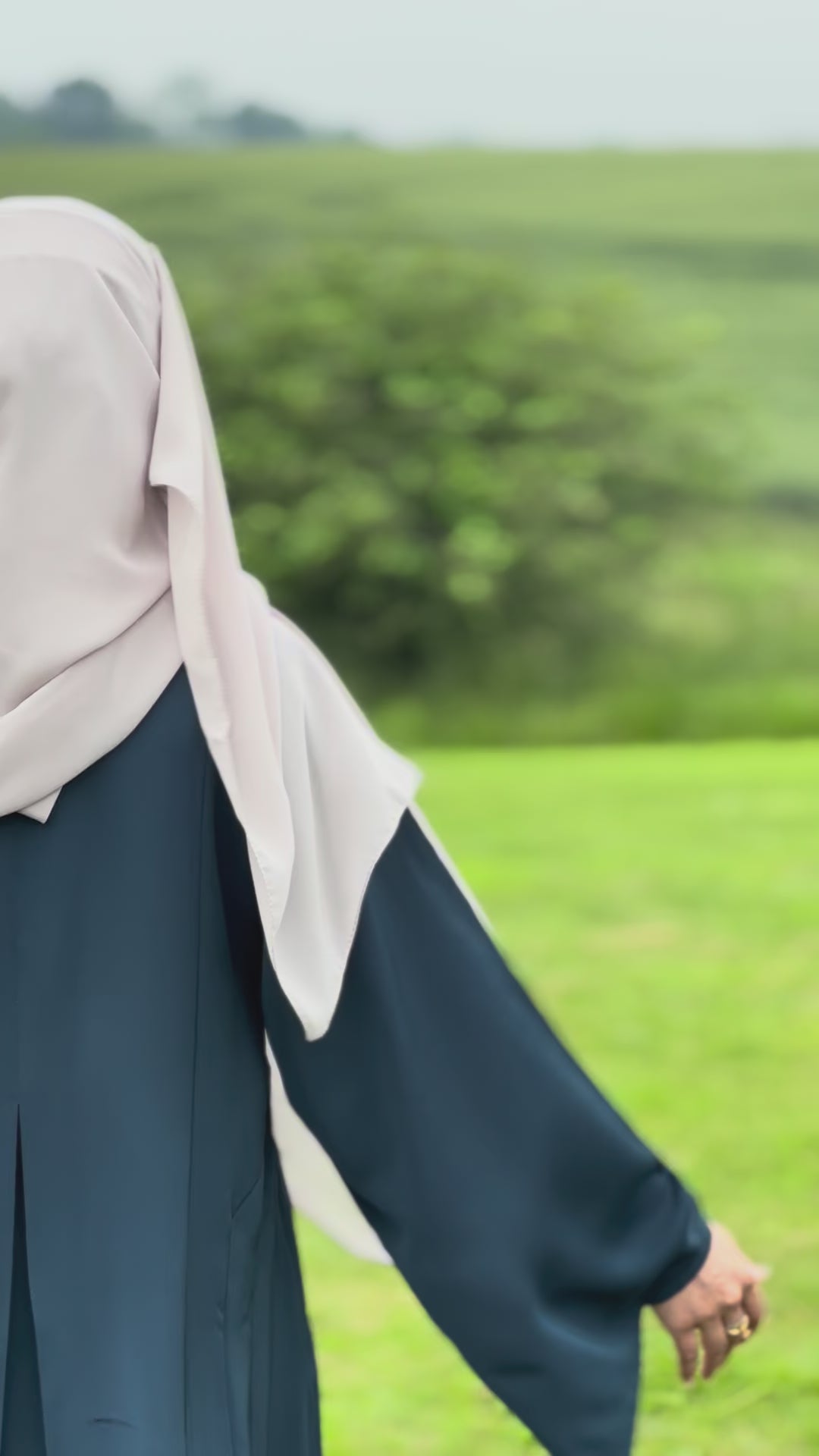 Ocean Velvet Abaya - Luxurious Teal Modest Dress | Hamzadot